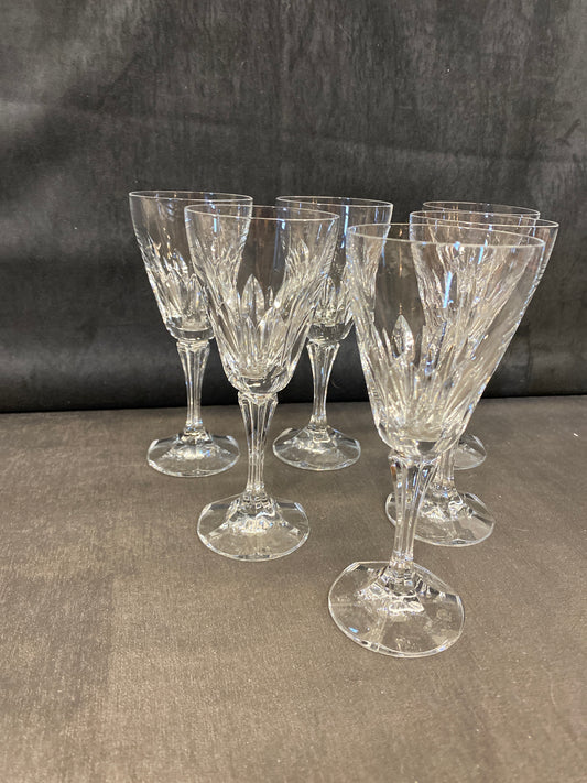 Set 6 Crystal Wine Glasses