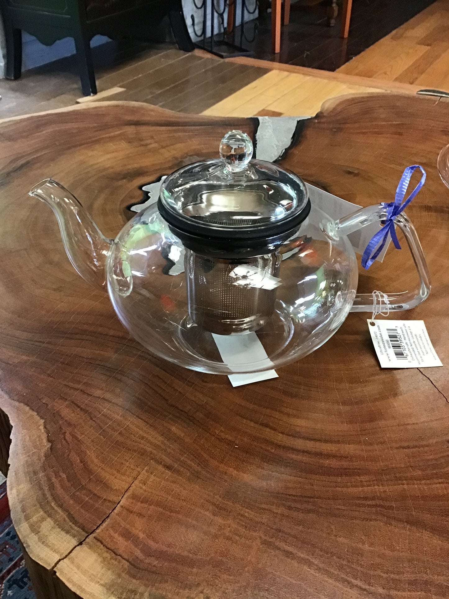 Glass Tea Pot with Strainer (New)