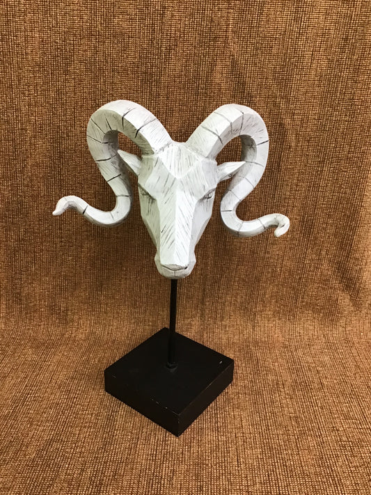 Modern Rams Head Statue