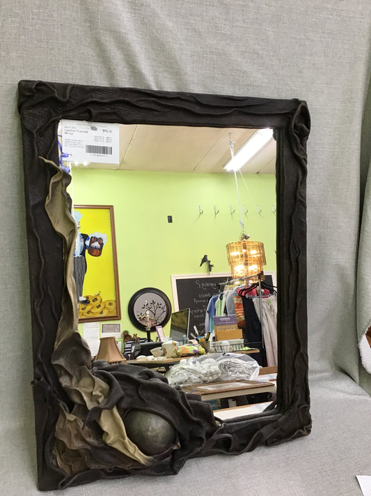 Leather Framed Mirror