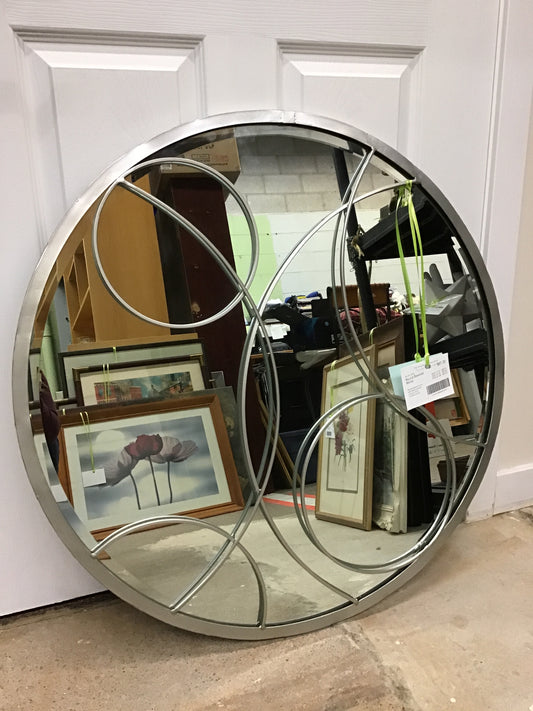 Round Beveled Mirror