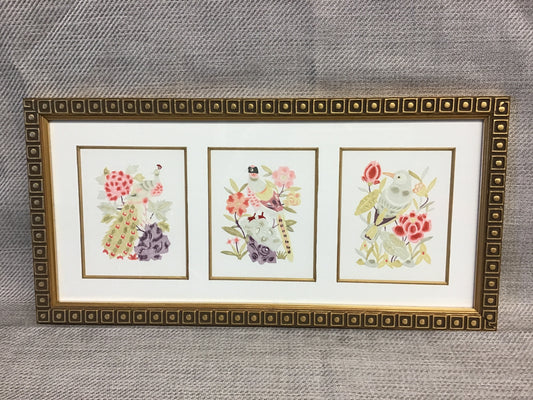 Framed Watercolour Art - 3 Birds