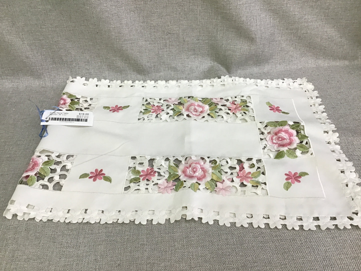 Pretty Floral Table Runner- 15" x 44"
