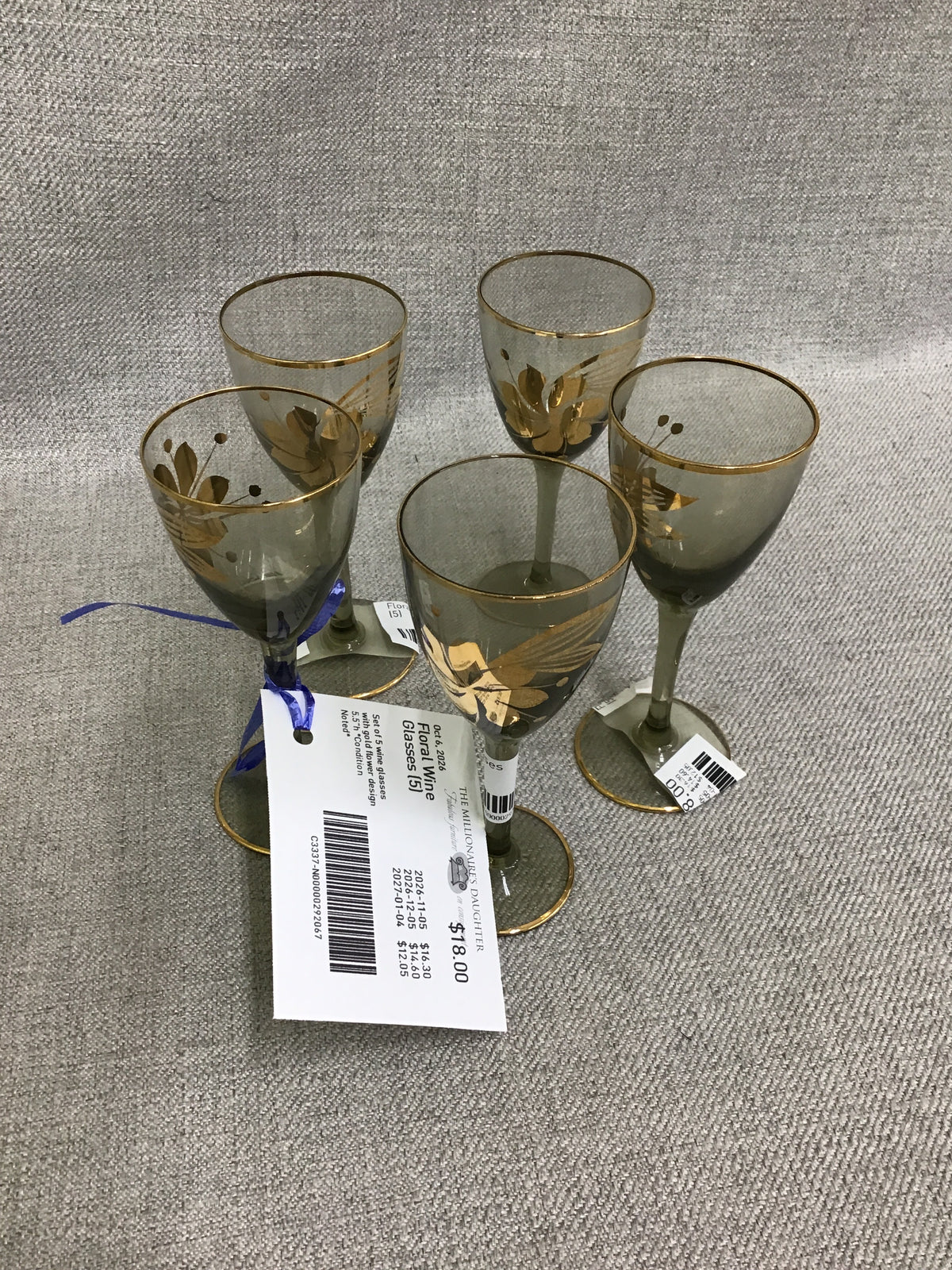 Floral Wine Glasses (5)