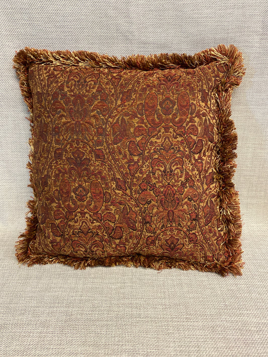 Cushion - Rust Fringed