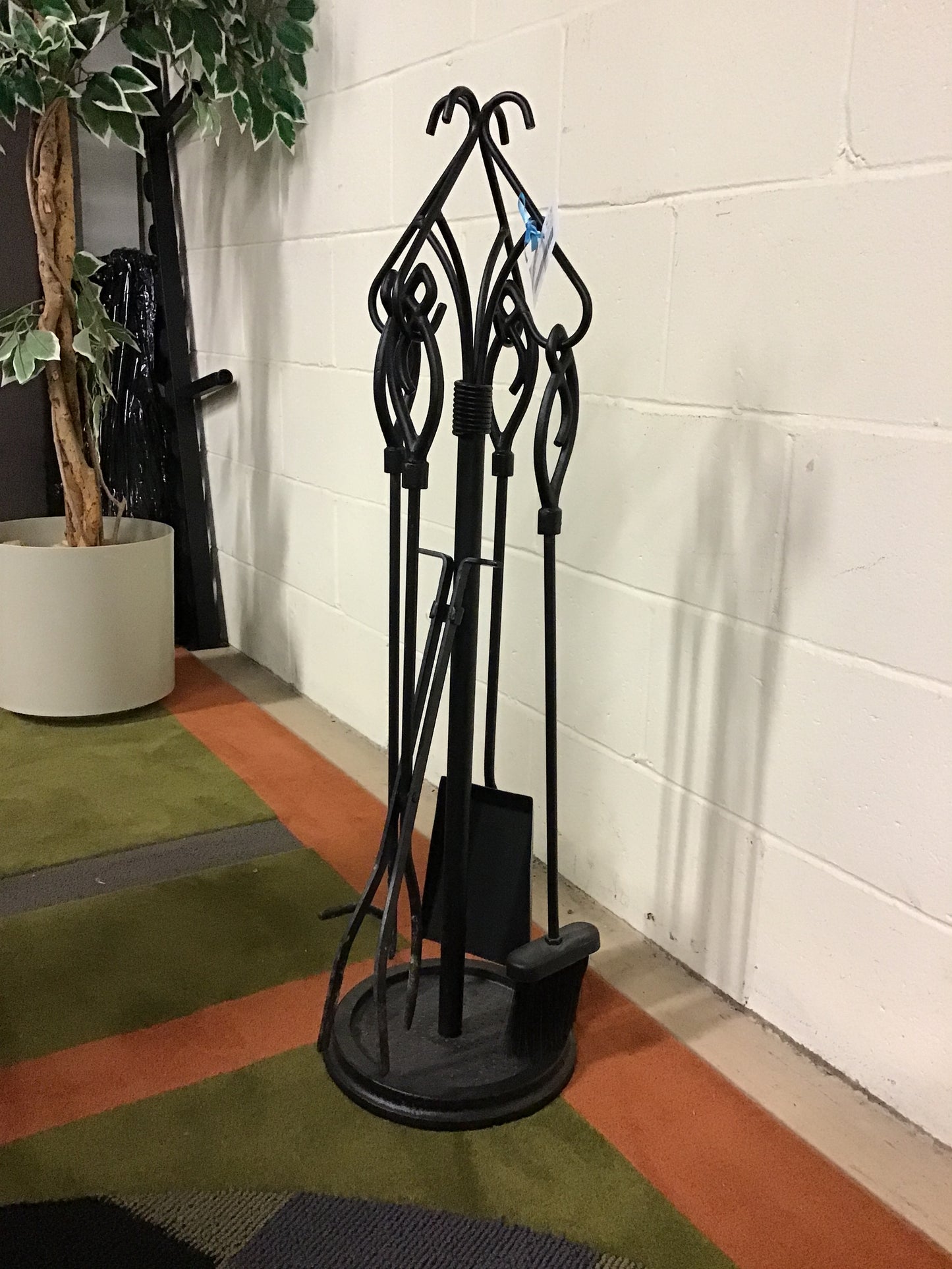 5PC Fireplace Tools- Black