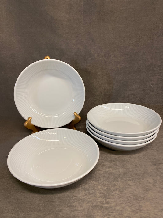 Set 6 Pillivuyt "Plisse" Bowls - White