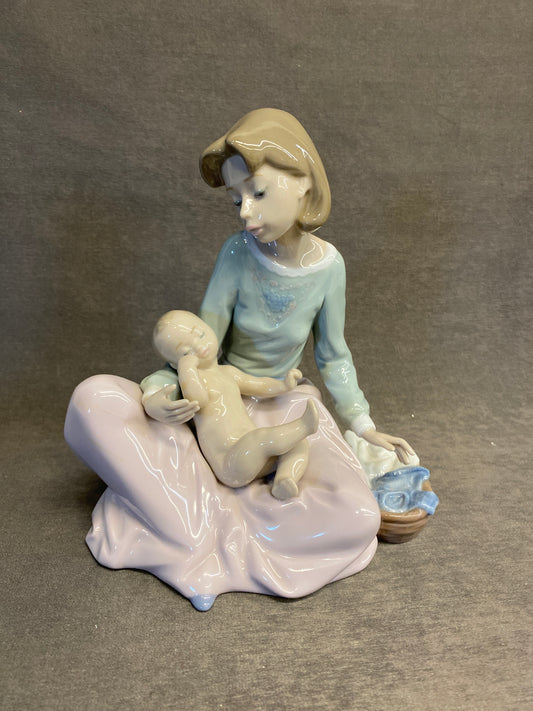 Lladro Figurine - Changing The Baby