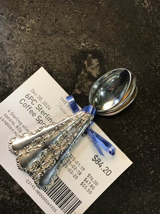 6PC Sterling Silver Coffee Spoon