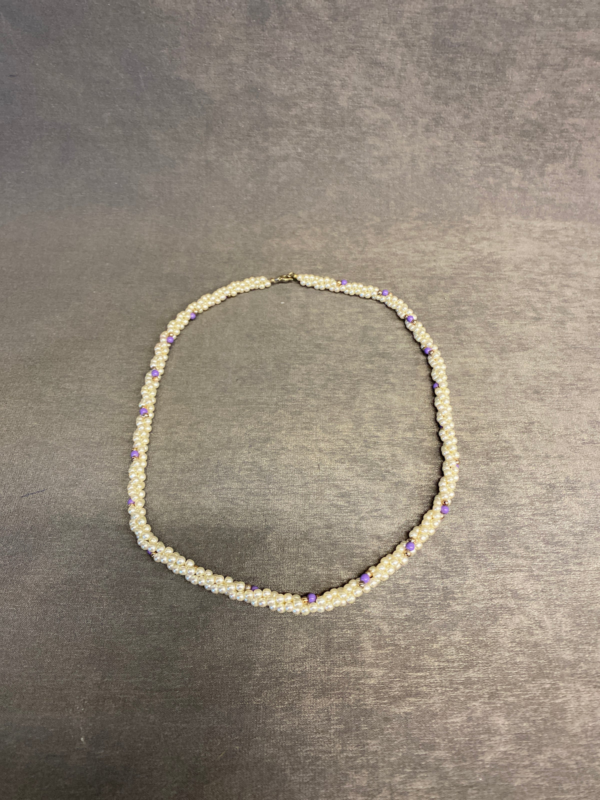 3 Strand Necklace - Faux Pearl Twist