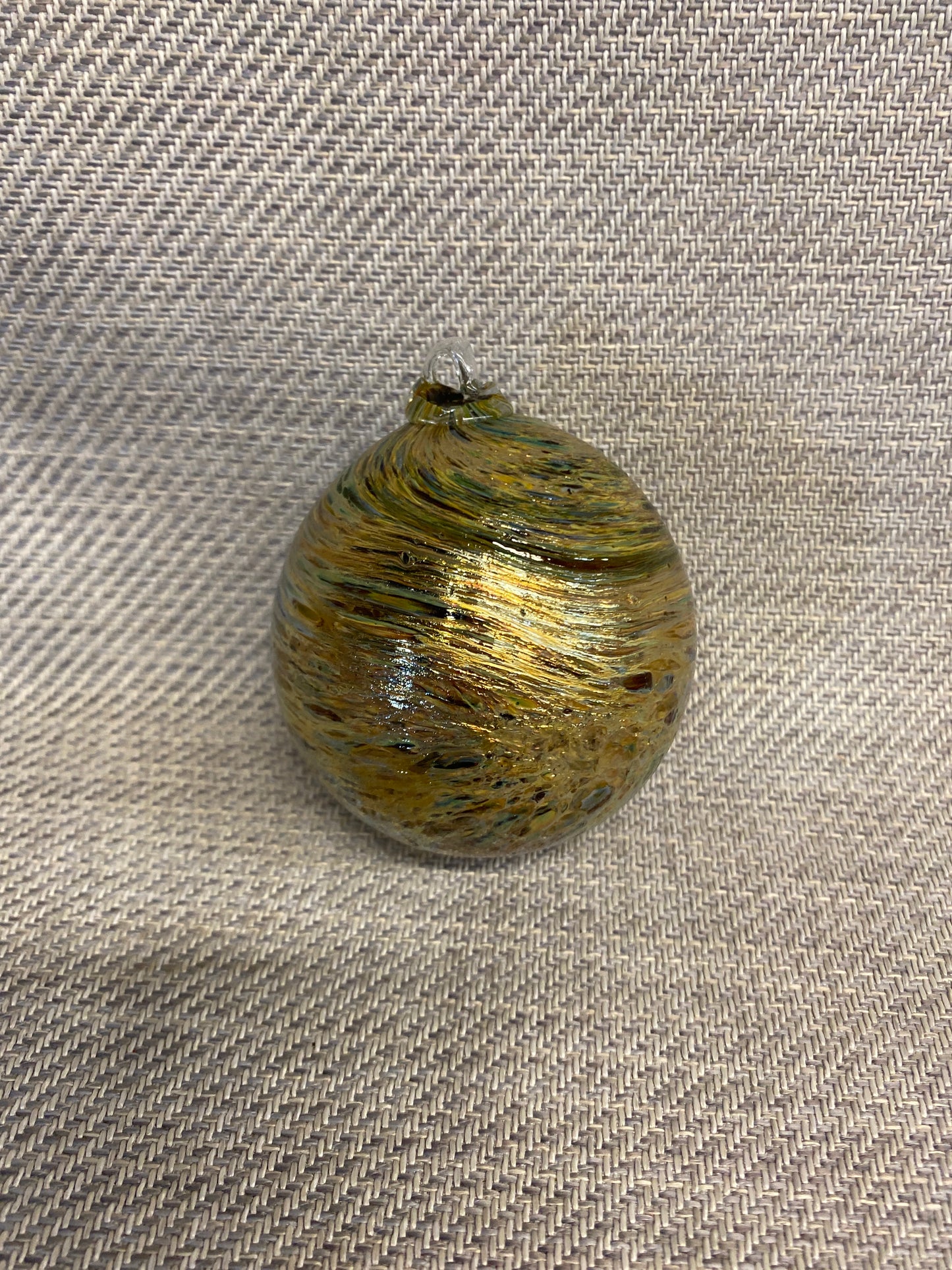 Glass Ornament - Gold & Green