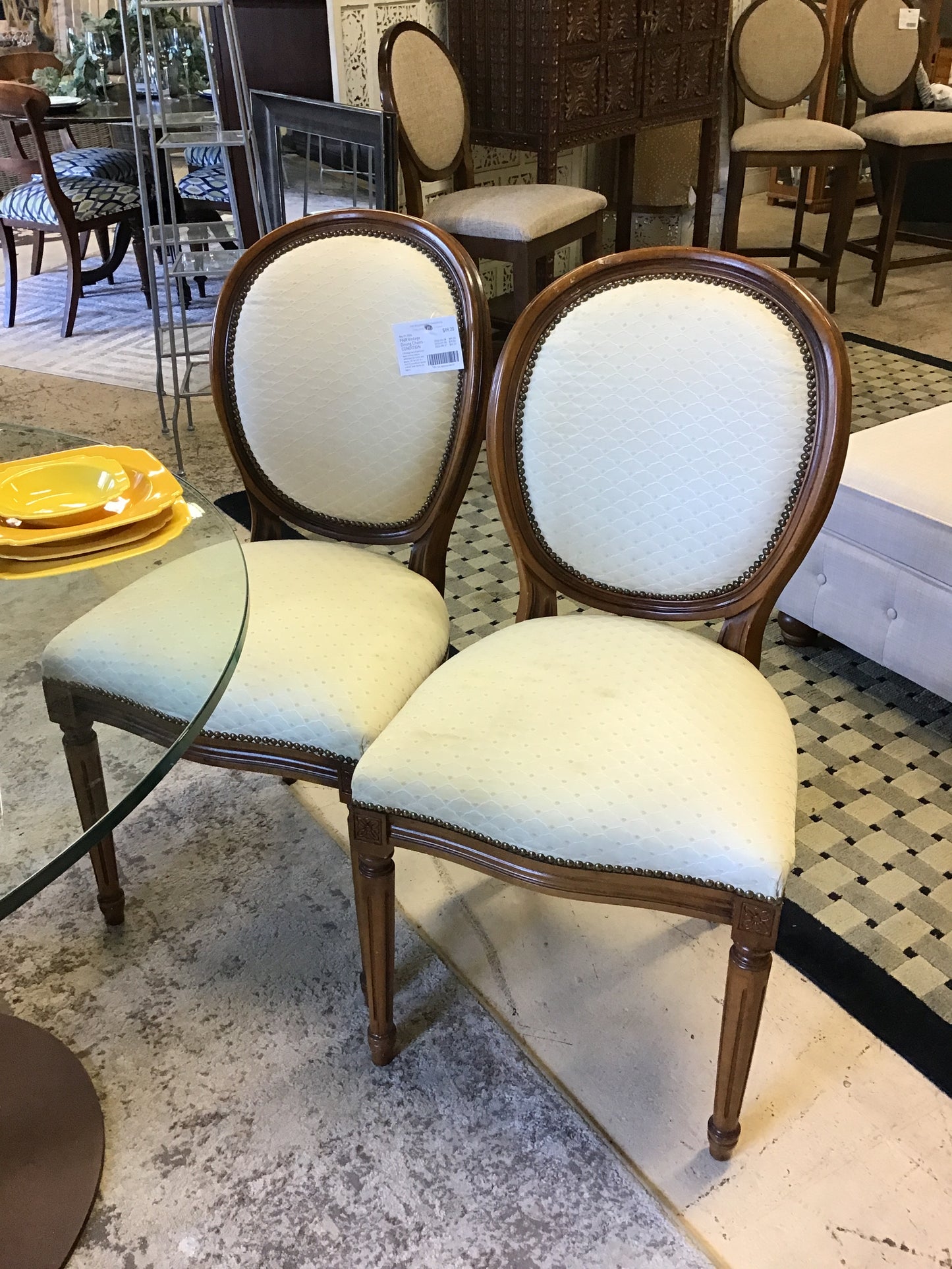 PAIR Vintage Dining Chairs - CONDITION