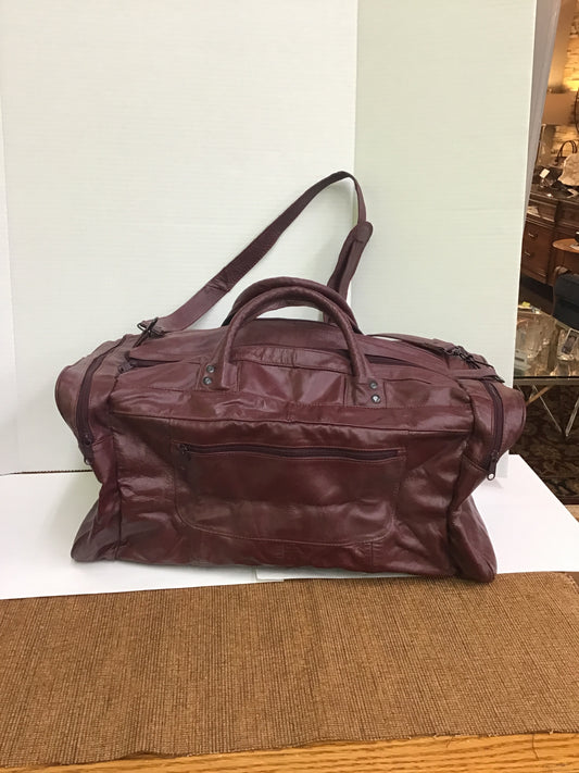 Leather Carry On Travel Bag