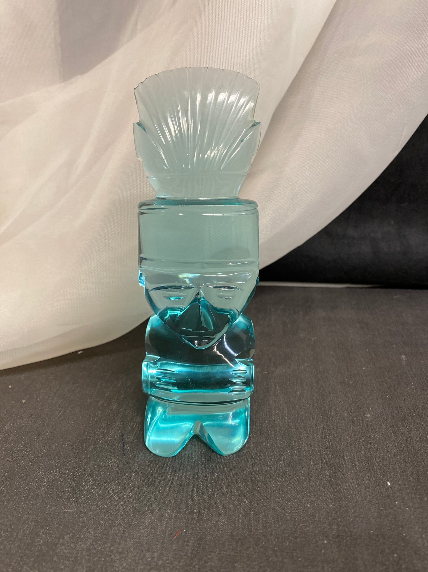 Vintage Mexican Glass Figurine - Warrior