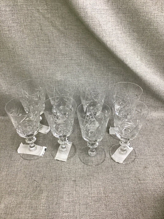 Pinwheel Crystal Claret Wine Glasses (8)