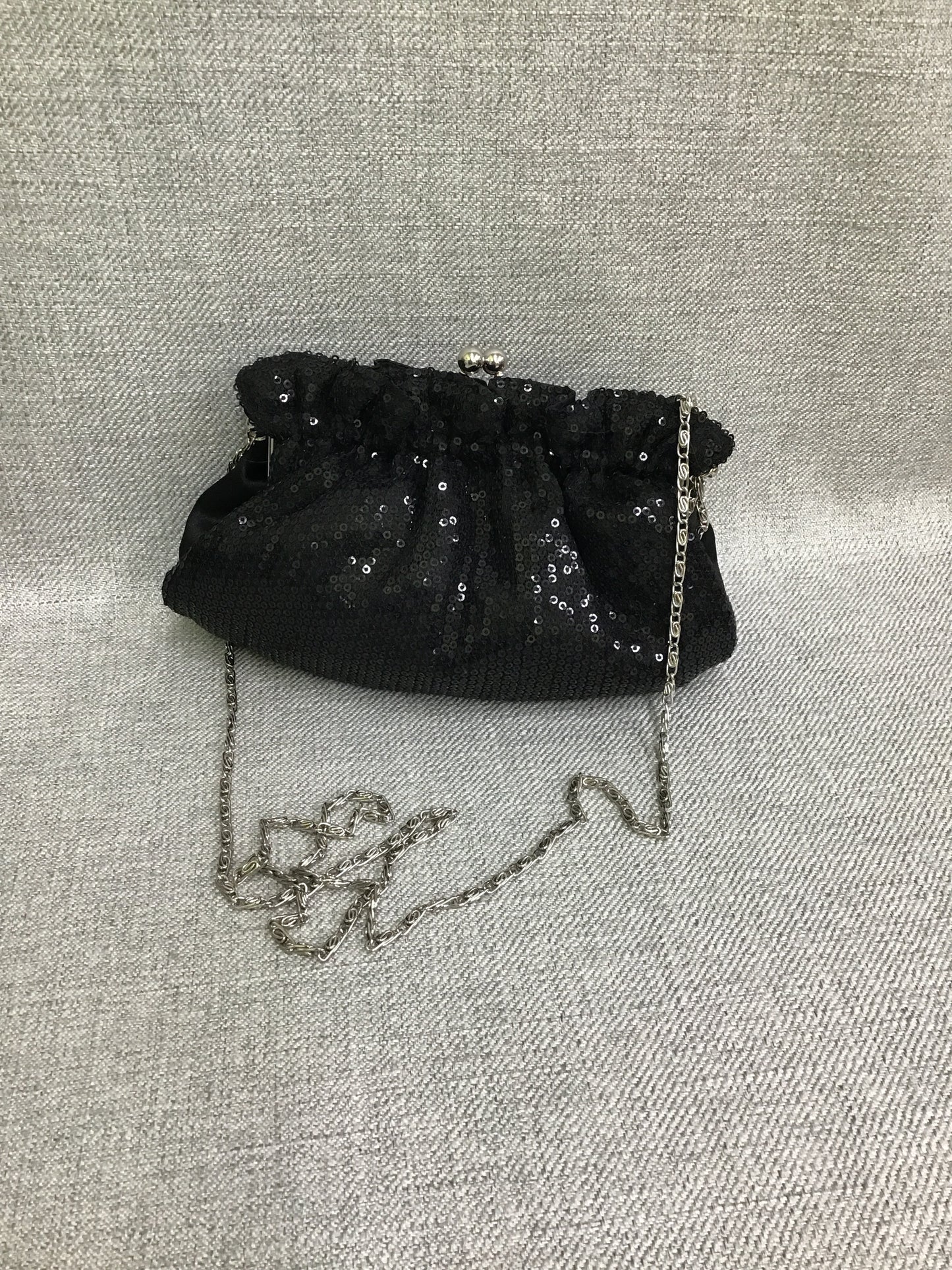 Black Sequin Evening Bag