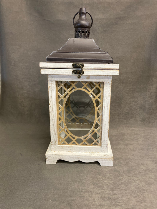 Pier 1 Candle Lantern - Metal & Glass
