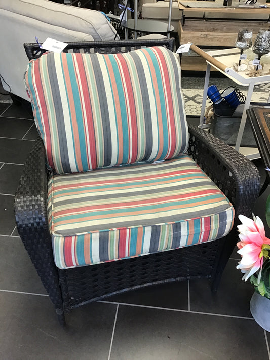 Grey Acrylic Wicker Outdoor Patio Chair