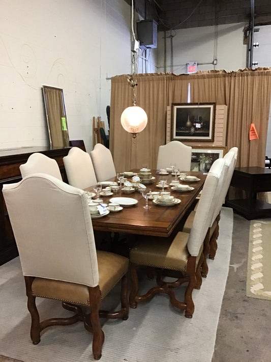 Dining Table & 8 Side Chairs