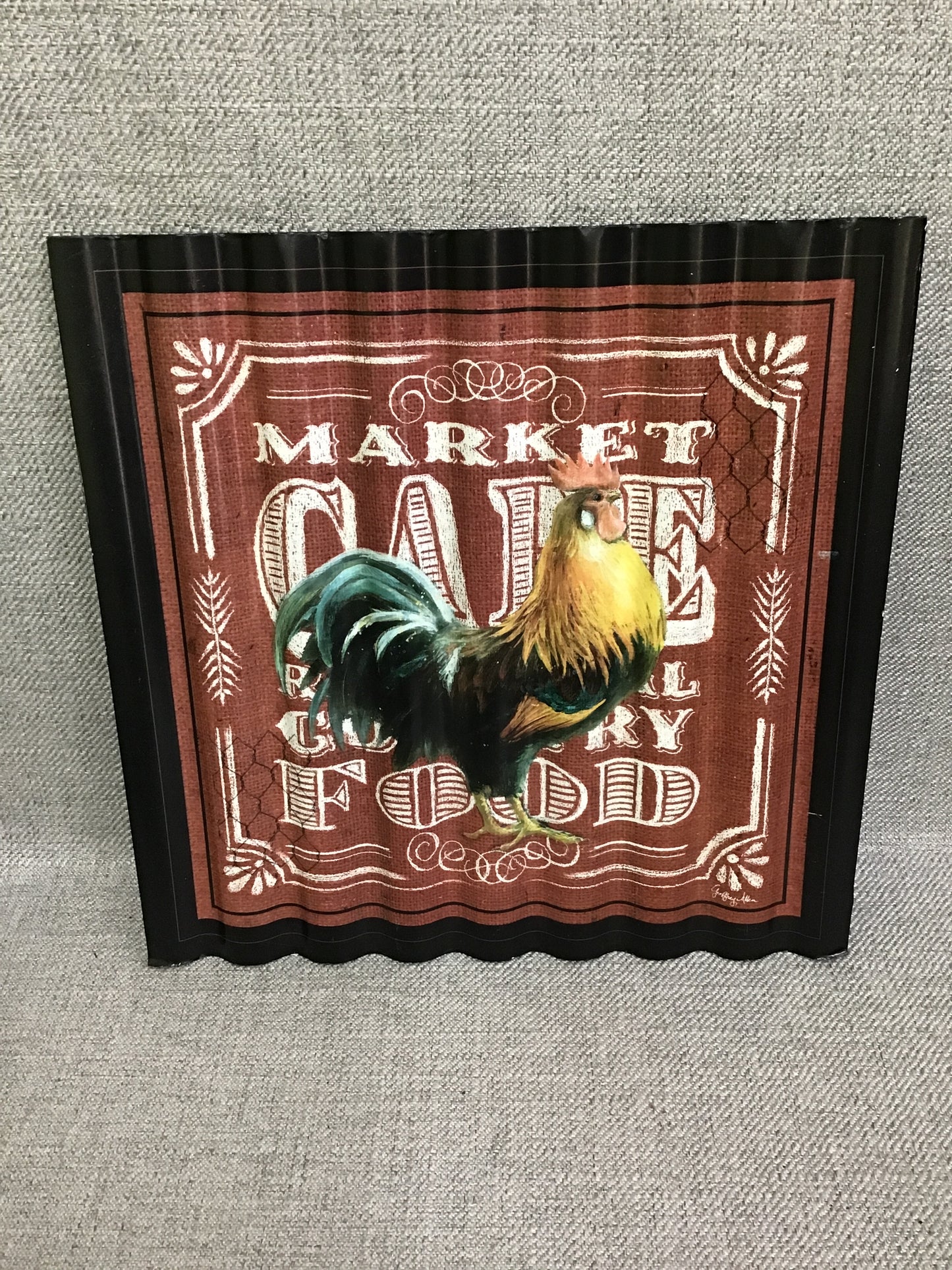 New! Metal Rooster Wall Decor- 10" x 10"h
