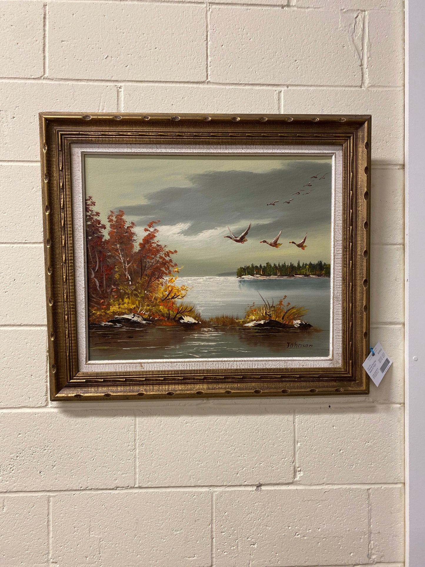 Framed Painting - Geese In Flight