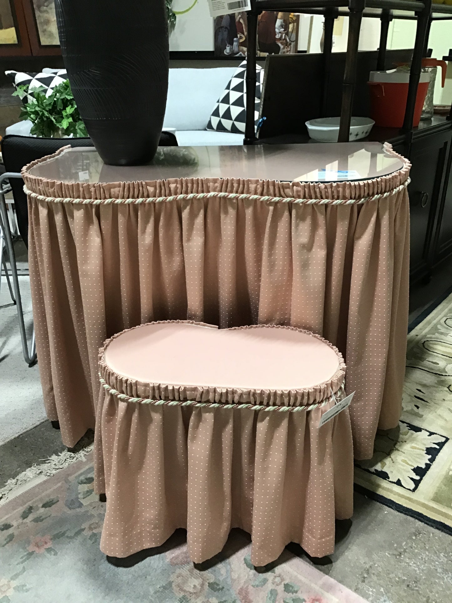 Skirted Vanity Table & Stool -NOW $58.58!