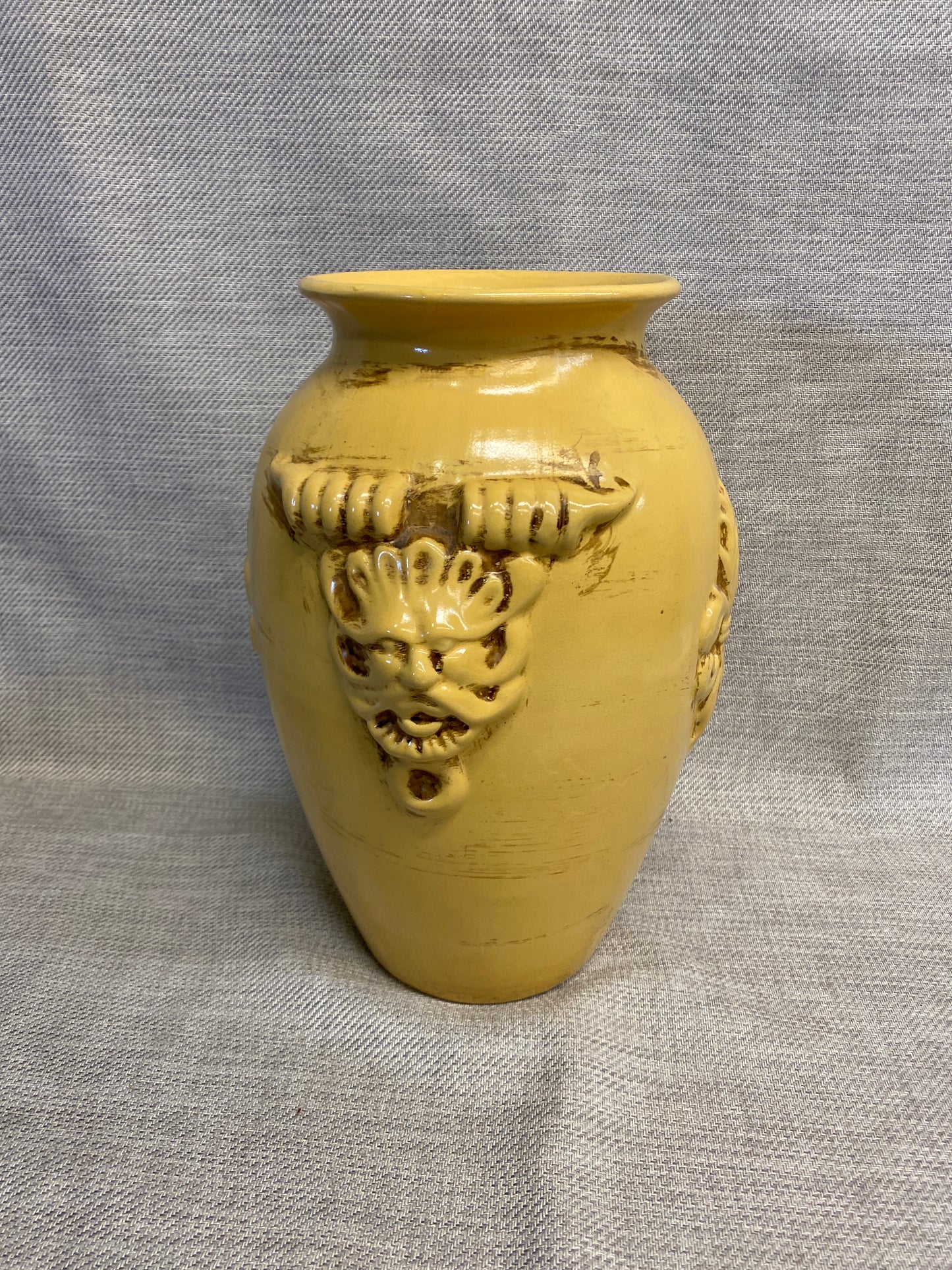 Large Pottery Vase - Yellow