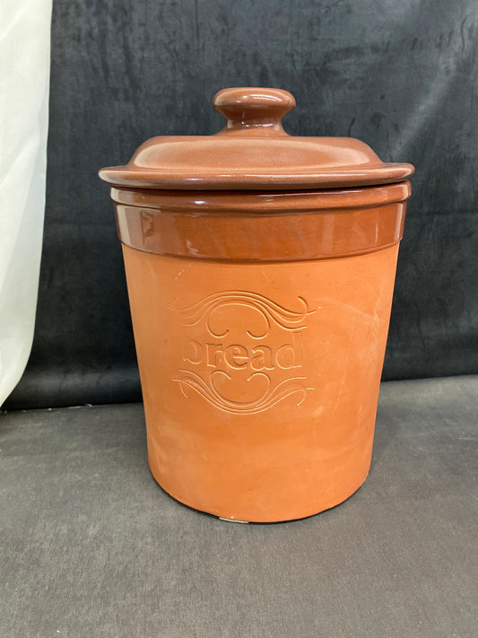 Terracotta Bread Crock with Lid