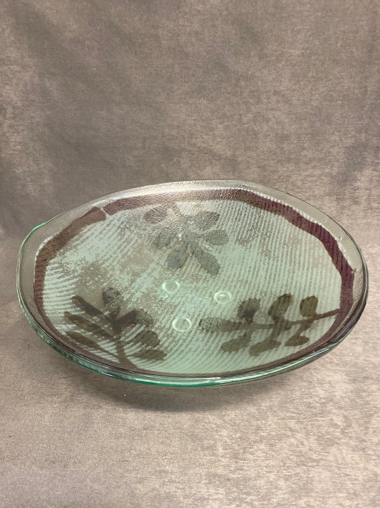 Art Glass Bowl - Leaves