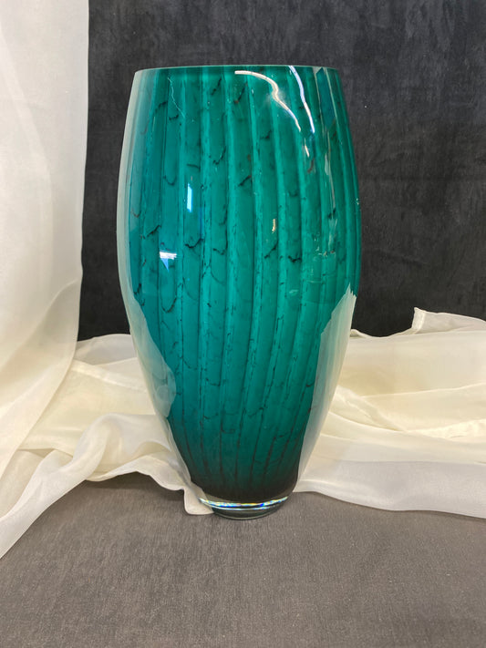 Glass Vase - Green -12"h