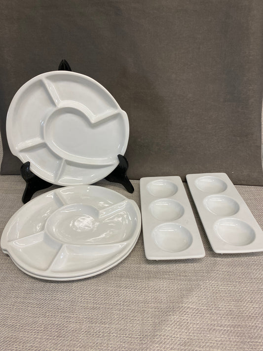 5PC Fondue Divided & Sauce Dishes