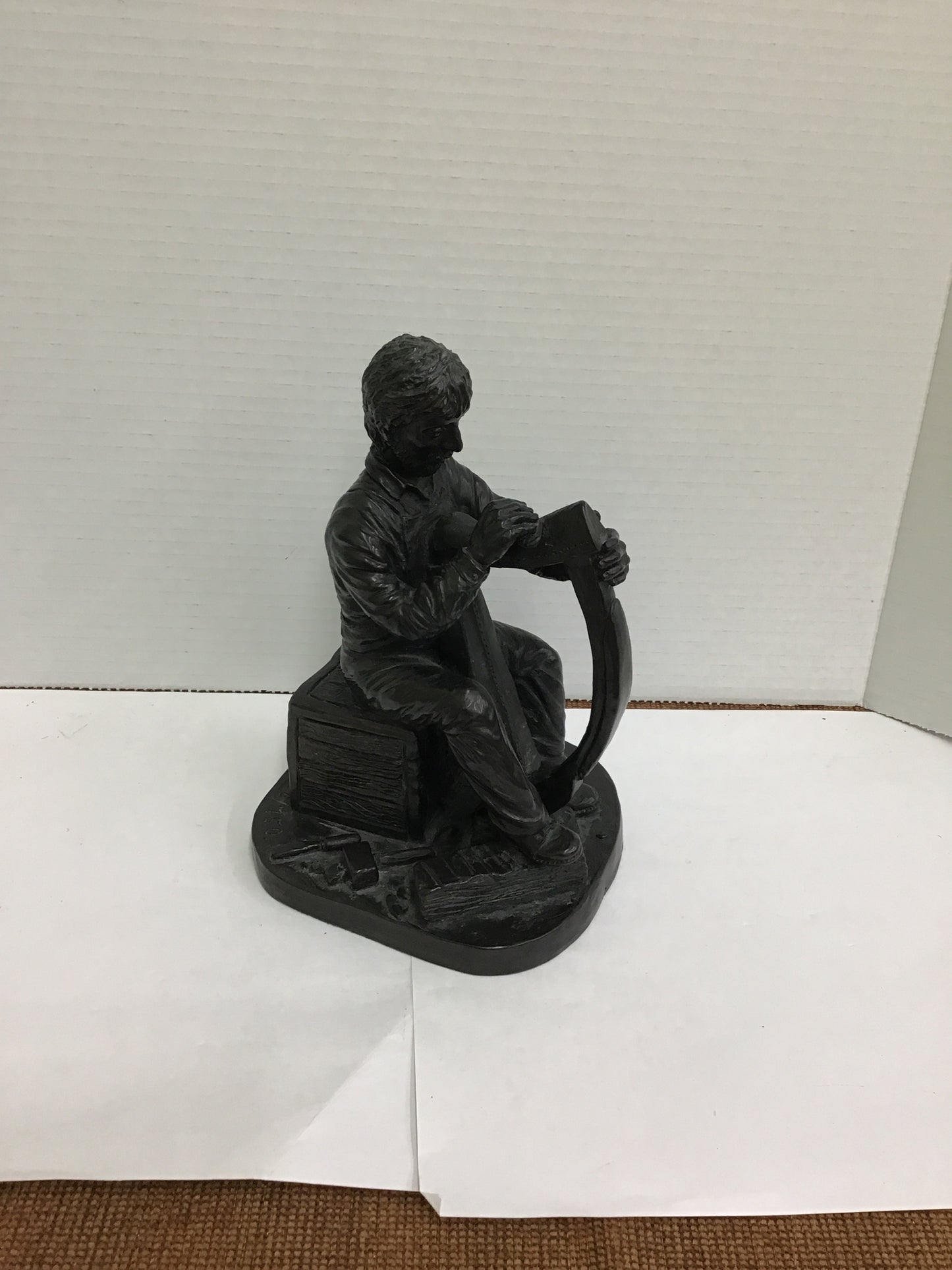 Jeanne Rynhart Cold Cast Bronze 'Harpmaker'