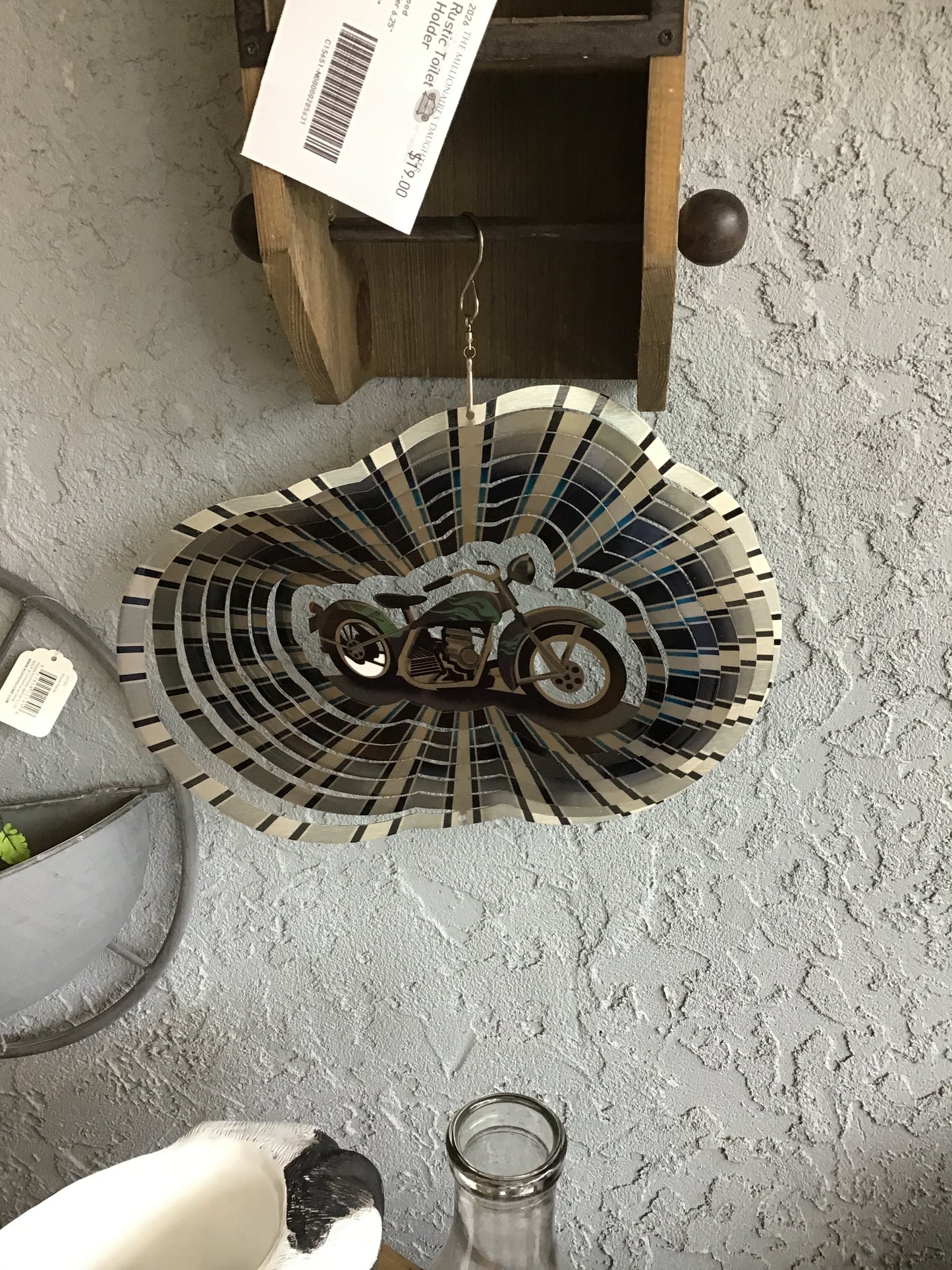 New! Spinning Motorcycle Decor