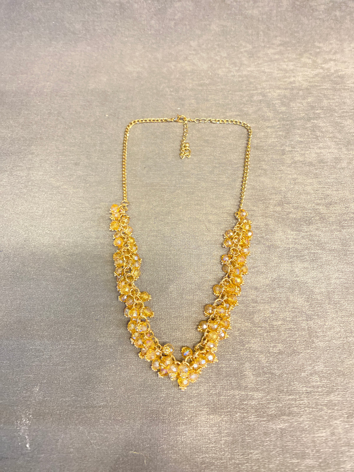 Necklace - Yellow Aurora Beads