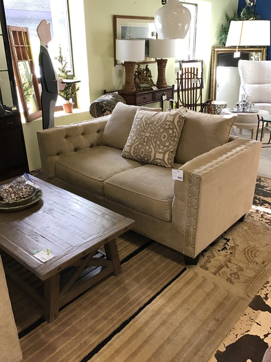 Tuxedo Loveseat - Taupe/Greige