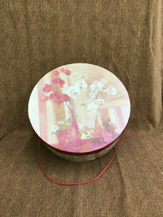 Round Floral Hat Box