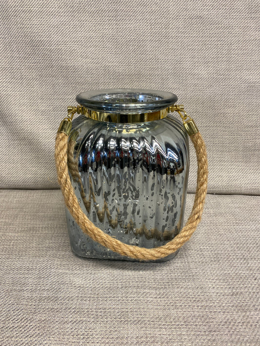 Glass Lantern - Blue