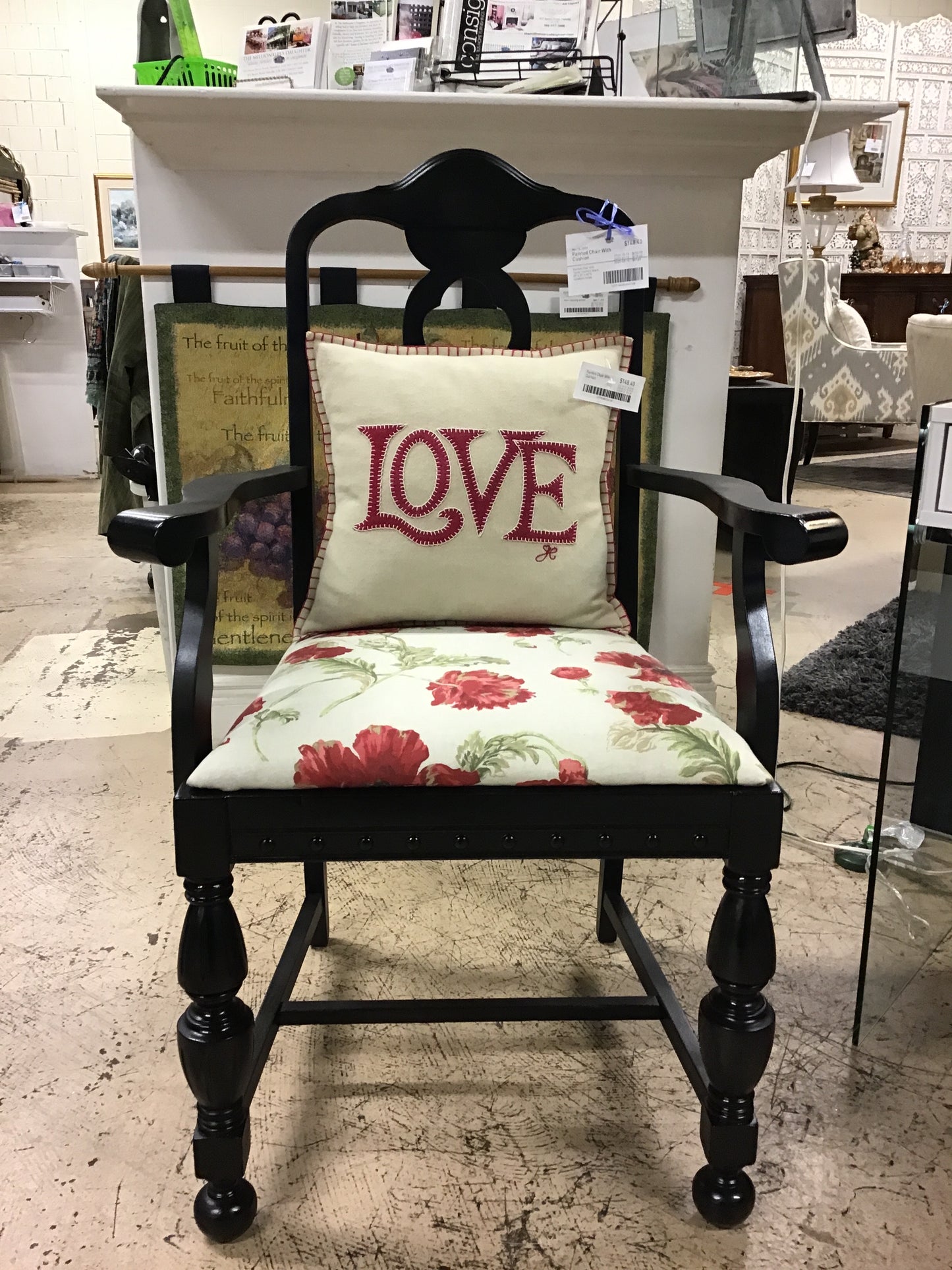 Painted Chair With Cushion