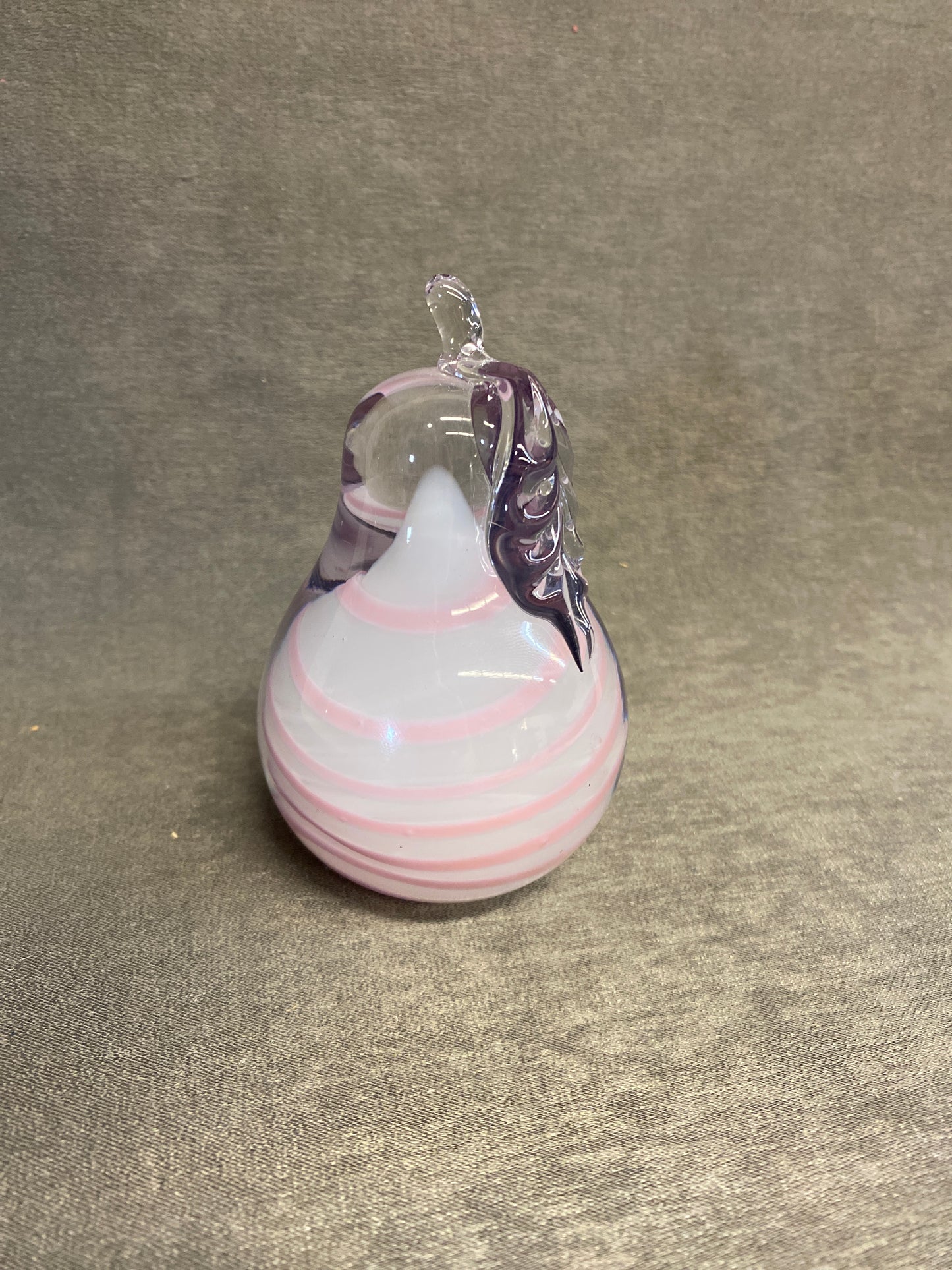 Glass Paperweight - Pink Pear