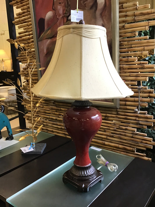 Ceramic Bombay Table Lamp - Red
