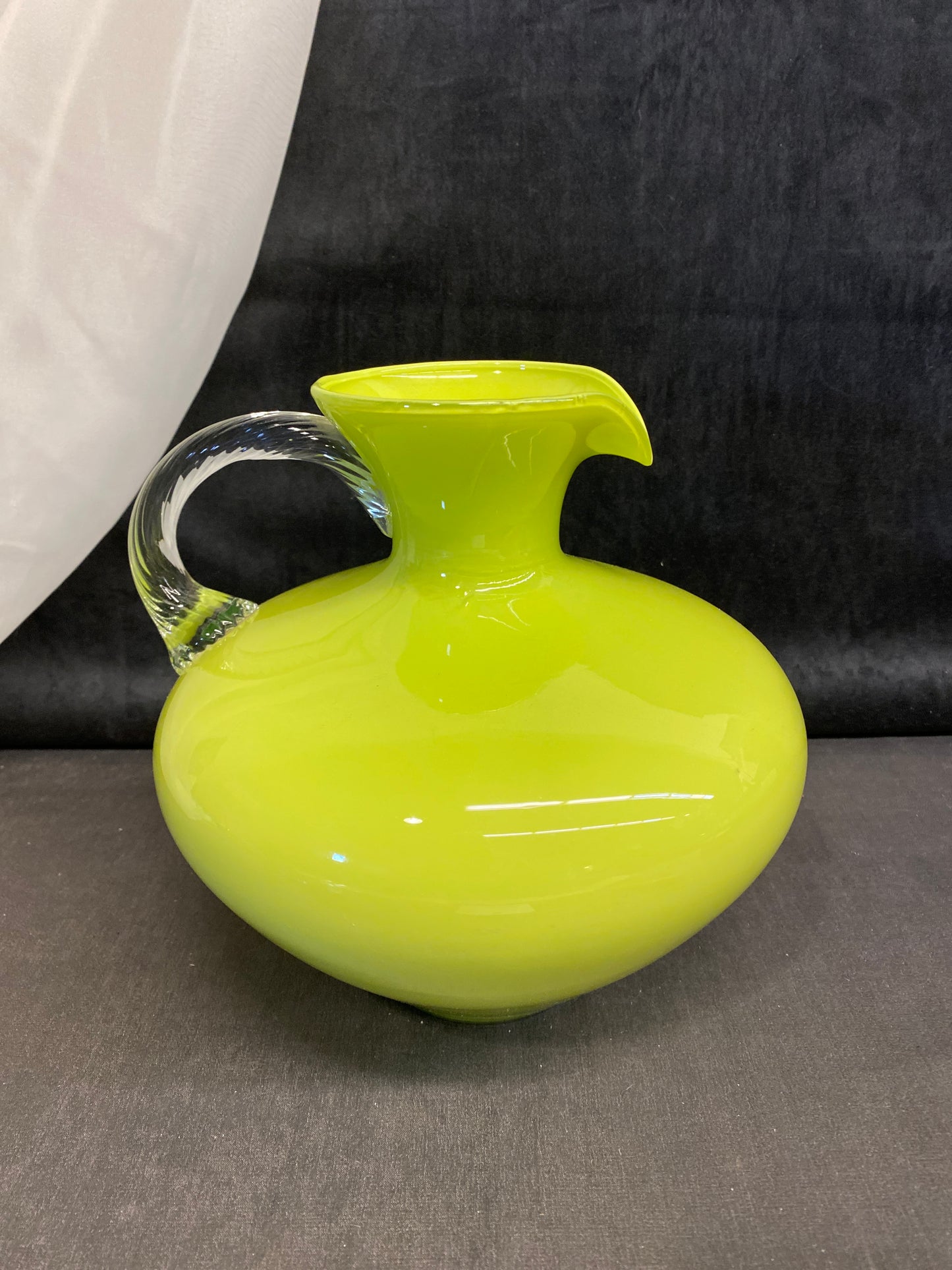 Art Glass Pitcher - Green