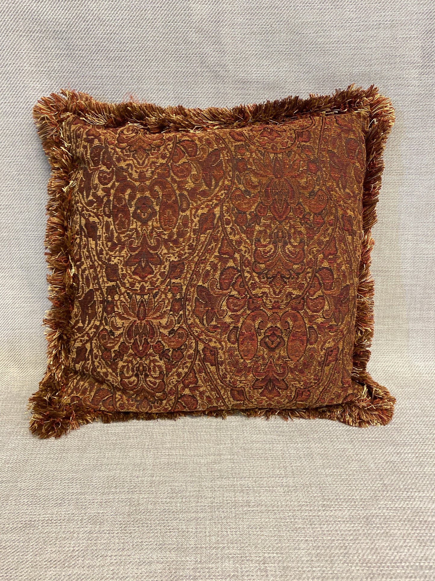 Cushion - Rust Fringed