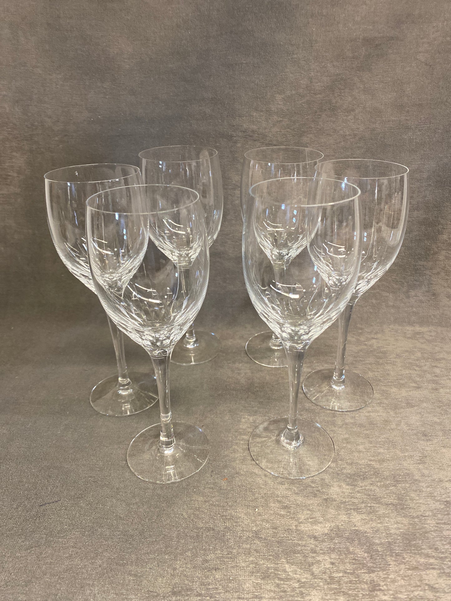Set 6 Crystal Wine Glasses