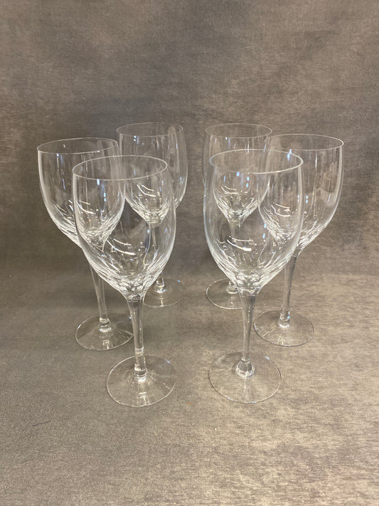 Set 6 Crystal Wine Glasses