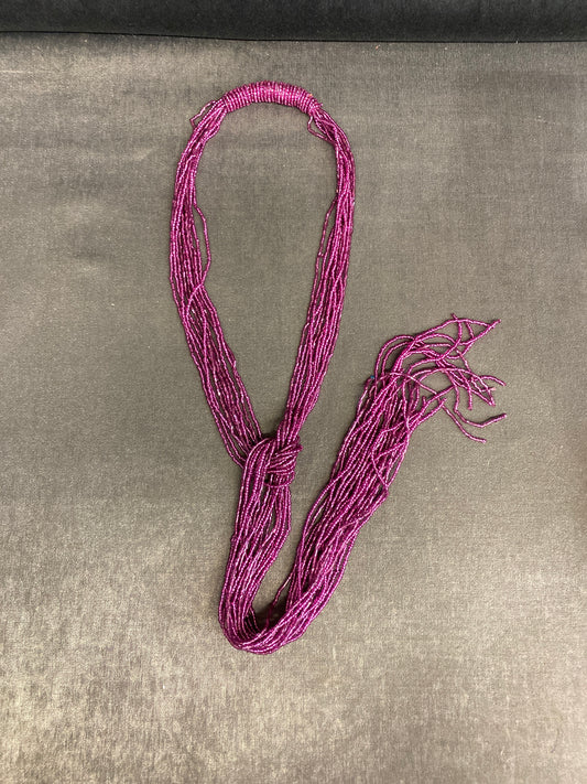 Long Necklace - Purple Seed Bead