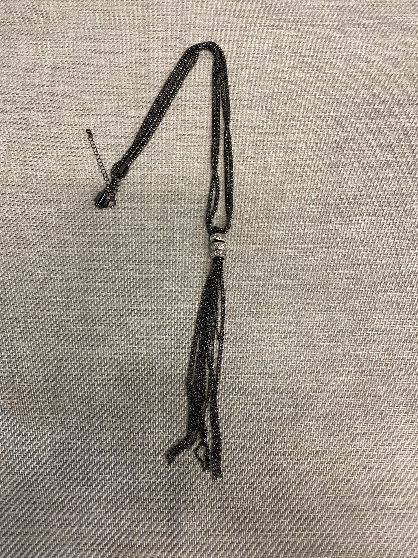 2 Strand Necklace - Gunmetal