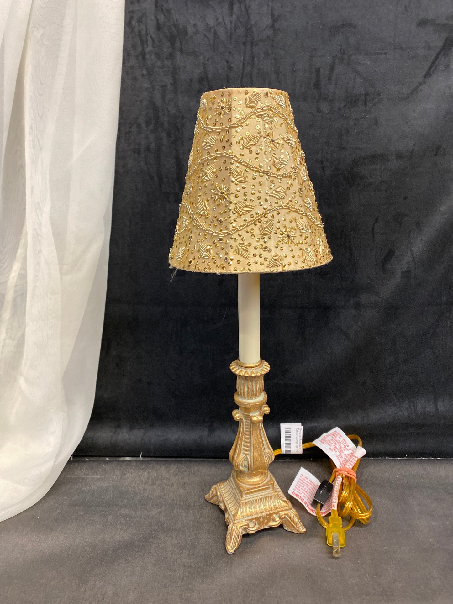 Ornate Bedside Table Lamp 18"H