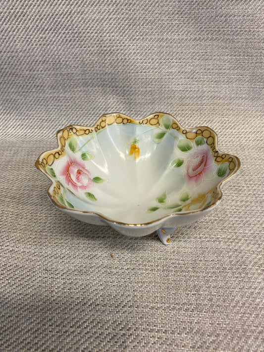 Nippon Hand Painted Bowl - Pink Yellow
