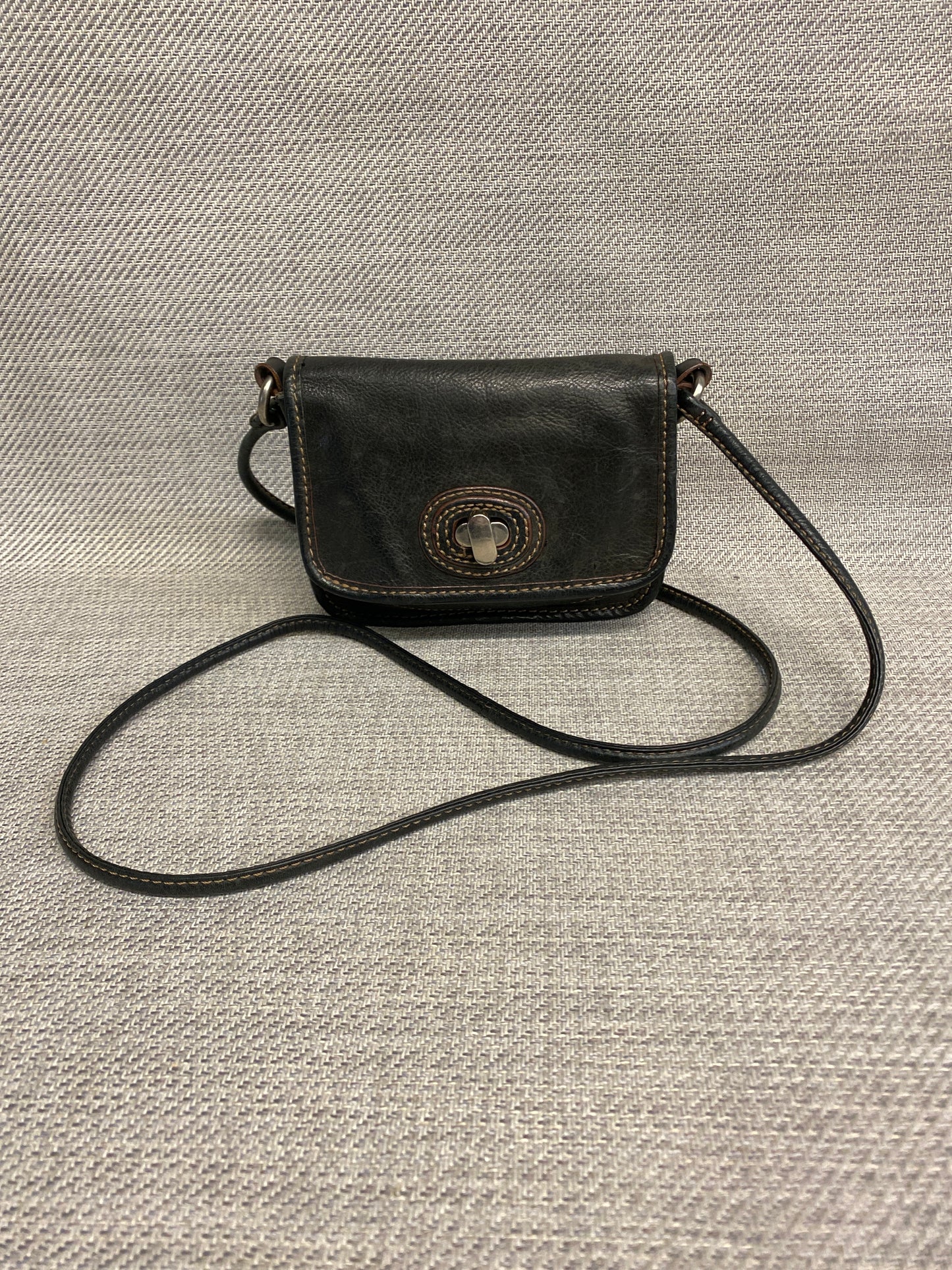 Fossil Leather Crossbody Purse - Black