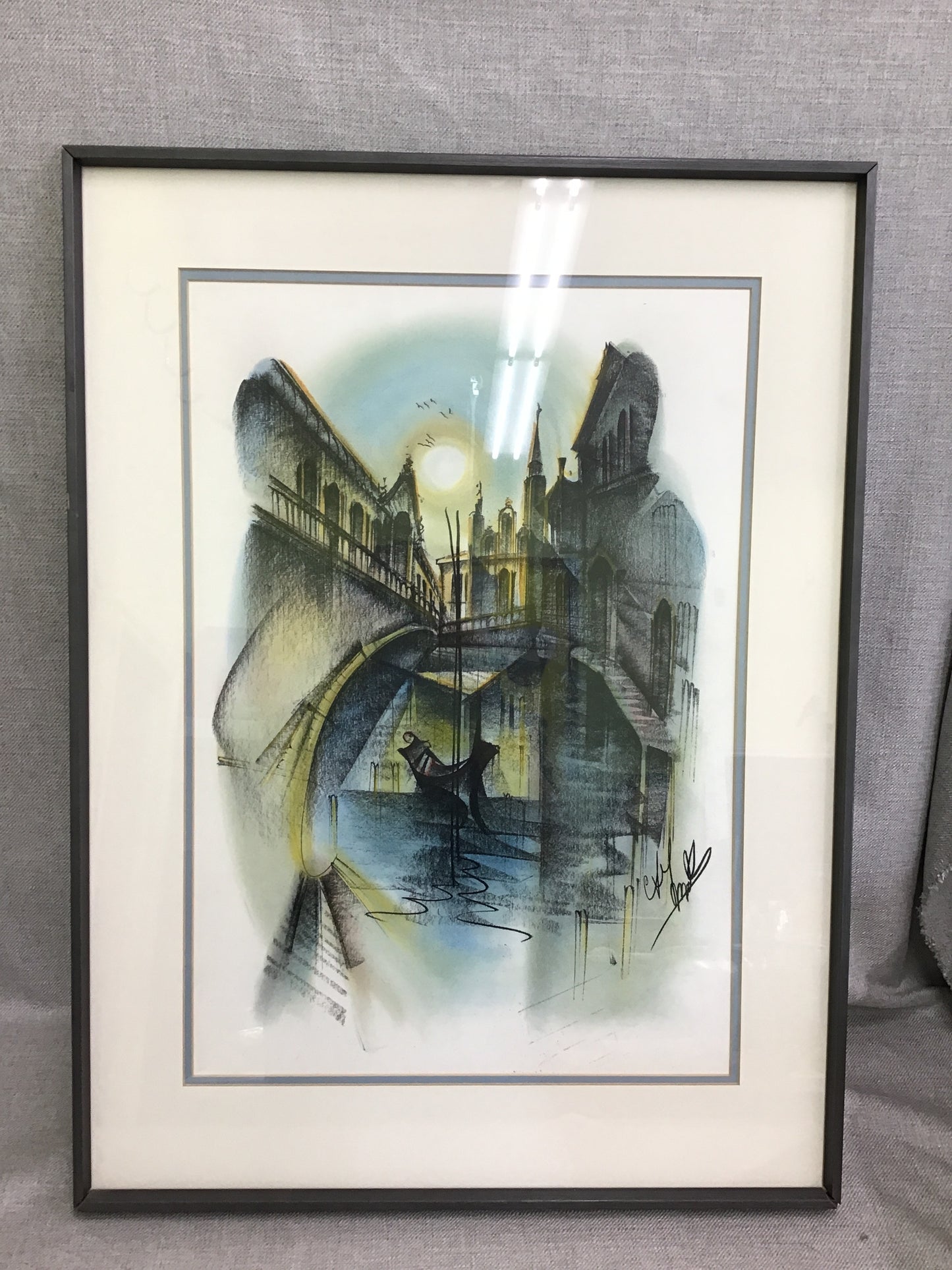 Mid-Century Modernist Pastel Print